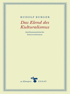 cover image of Das Elend des Kulturalismus